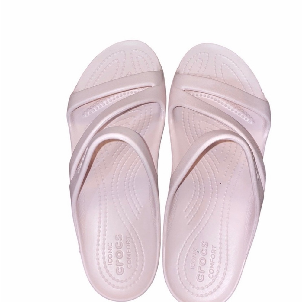 CROCS Women’s Slide Sandals in Light Pink